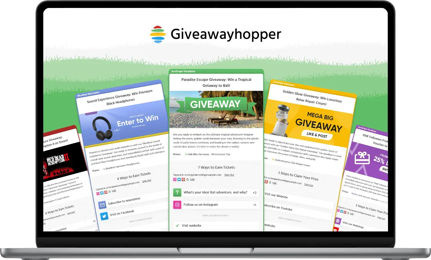 Run Giveaway & Sweepstake Promotions with Giveawayhopper